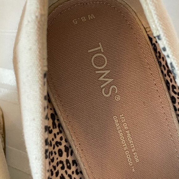 TOMS Michelle Canvas Wedge Heel in Cream, Size 8.5 NWOT - Picture 5 of 12